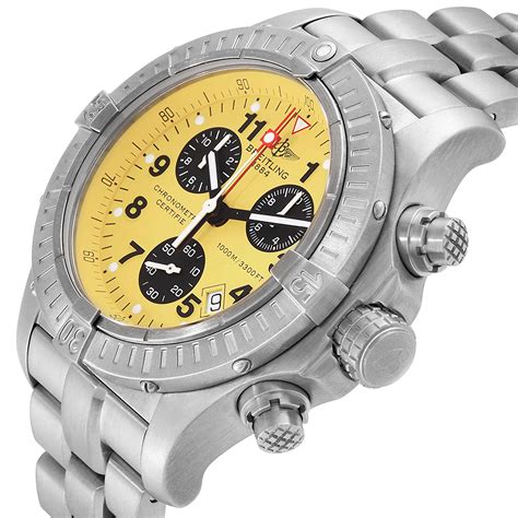 breitling avenger yellow dial